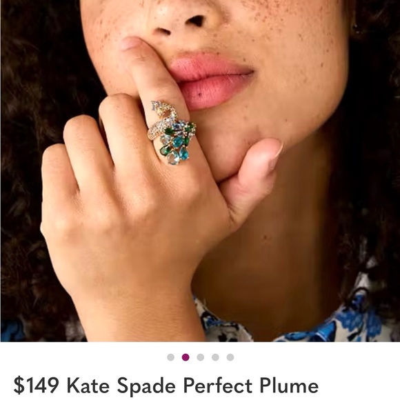 REDUCED: NWT!! $149 Kate Spade Perfect Plume Cocktail Ring, ONLY $39!!😊😊🎁🎁 - Picture 3 of 6